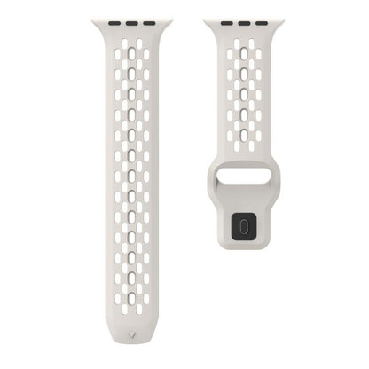 For Apple Watch 46mm / 49mm / 45mm / 44mm Kalebol Mesh Reverse Buckle Silicone Strap(Starlight) - Watch Bands by Kalebol | Online Shopping UK | buy2fix