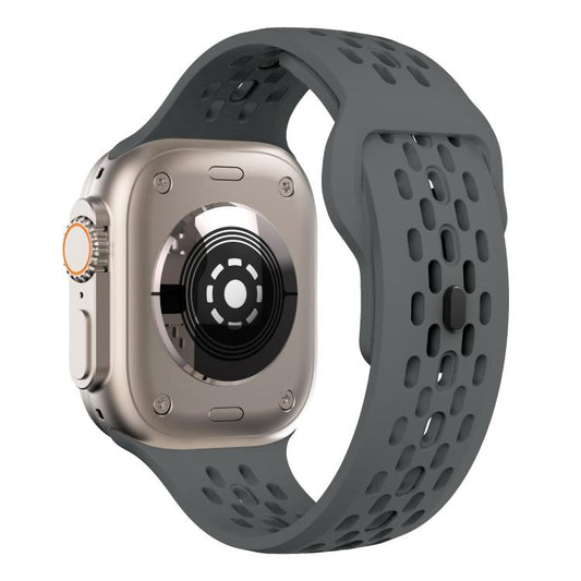 For Apple Watch 42mm / 41mm / 40mm / 38mm Kalebol Mesh Reverse Buckle Silicone Strap(Dark Grey) - Watch Bands by Kalebol | Online Shopping UK | buy2fix