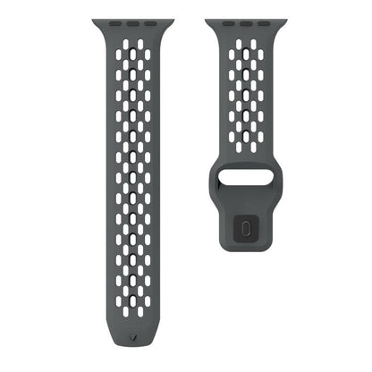For Apple Watch 42mm / 41mm / 40mm / 38mm Kalebol Mesh Reverse Buckle Silicone Strap(Dark Grey) - Watch Bands by Kalebol | Online Shopping UK | buy2fix