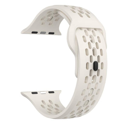 For Apple Watch 42mm / 41mm / 40mm / 38mm Kalebol Mesh Reverse Buckle Silicone Strap(Starlight) - Watch Bands by Kalebol | Online Shopping UK | buy2fix
