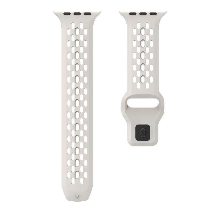 For Apple Watch 42mm / 41mm / 40mm / 38mm Kalebol Mesh Reverse Buckle Silicone Strap(Starlight) - Watch Bands by Kalebol | Online Shopping UK | buy2fix
