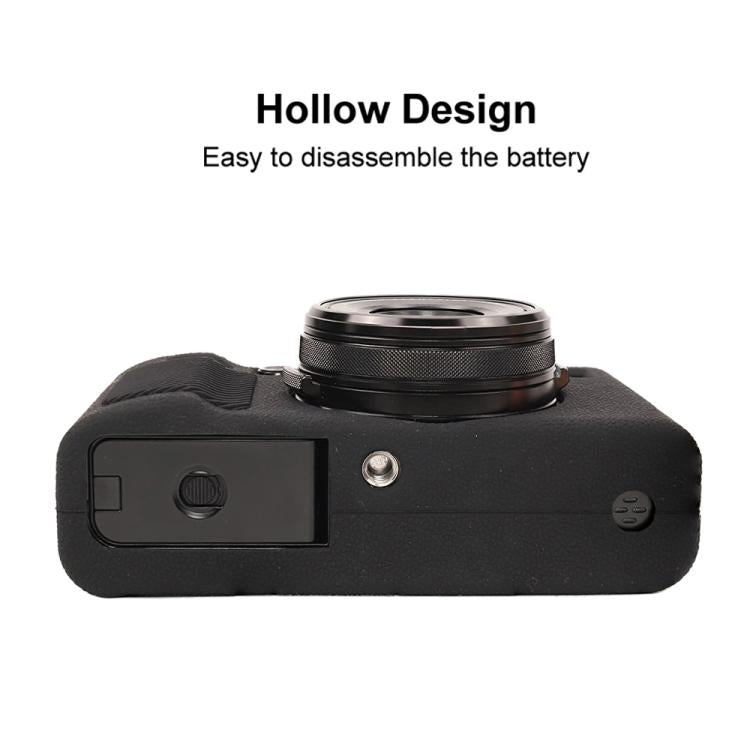 For FUJIFILM X100VI Litchi Texture Soft Silicone Protective Case(Black) - Protective Case by buy2fix | Online Shopping UK | buy2fix