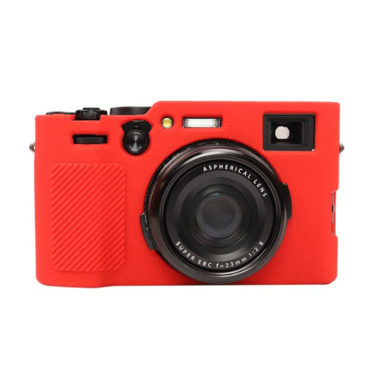 For FUJIFILM X100VI Litchi Texture Soft Silicone Protective Case(Red) - Protective Case by buy2fix | Online Shopping UK | buy2fix