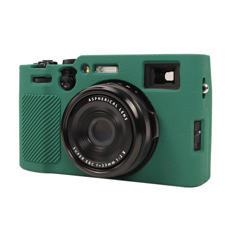 For FUJIFILM X100VI Litchi Texture Soft Silicone Protective Case(Green) - Protective Case by buy2fix | Online Shopping UK | buy2fix