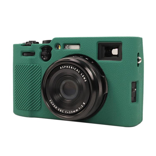 For FUJIFILM X100VI Litchi Texture Soft Silicone Protective Case(Green) - Protective Case by buy2fix | Online Shopping UK | buy2fix
