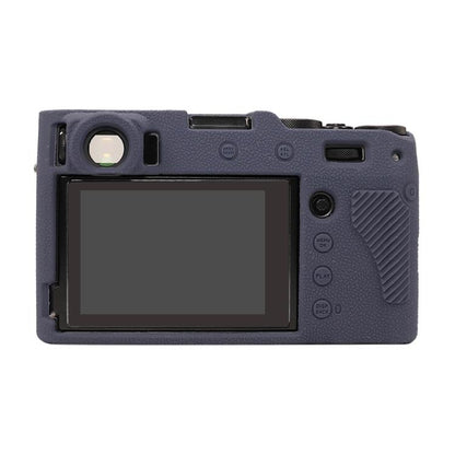 For FUJIFILM X100VI Litchi Texture Soft Silicone Protective Case(Dark Blue) - Protective Case by buy2fix | Online Shopping UK | buy2fix