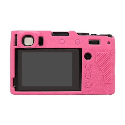 For FUJIFILM X100VI Litchi Texture Soft Silicone Protective Case(Rose Red) - Protective Case by buy2fix | Online Shopping UK | buy2fix