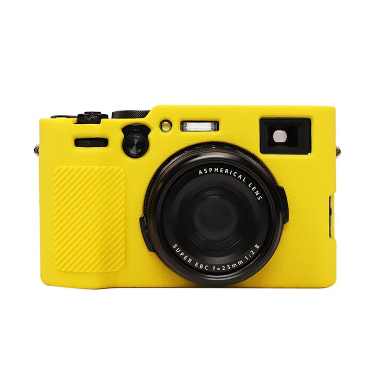For FUJIFILM X100VI Litchi Texture Soft Silicone Protective Case(Yellow) - Protective Case by buy2fix | Online Shopping UK | buy2fix