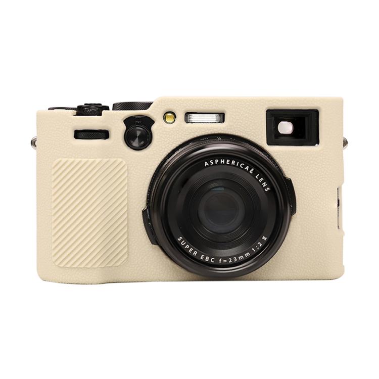 For FUJIFILM X100VI Litchi Texture Soft Silicone Protective Case(White) - Protective Case by buy2fix | Online Shopping UK | buy2fix