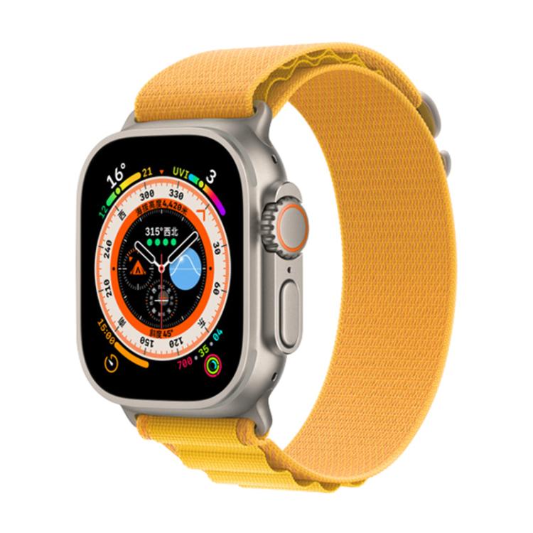 For Apple Watch 46mm / 49mm / 45mm / 44mm Kalebol Aline Nylon Loop Watch Band(Yellow) - Watch Bands by Kalebol | Online Shopping UK | buy2fix