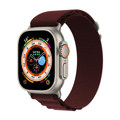 For Apple Watch 46mm / 49mm / 45mm / 44mm Kalebol Aline Nylon Loop Watch Band(Wine Red) - Watch Bands by Kalebol | Online Shopping UK | buy2fix