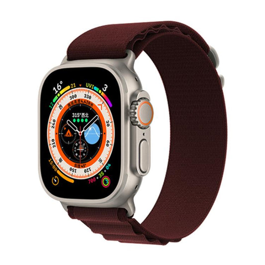For Apple Watch 46mm / 49mm / 45mm / 44mm Kalebol Aline Nylon Loop Watch Band(Wine Red) - Watch Bands by Kalebol | Online Shopping UK | buy2fix
