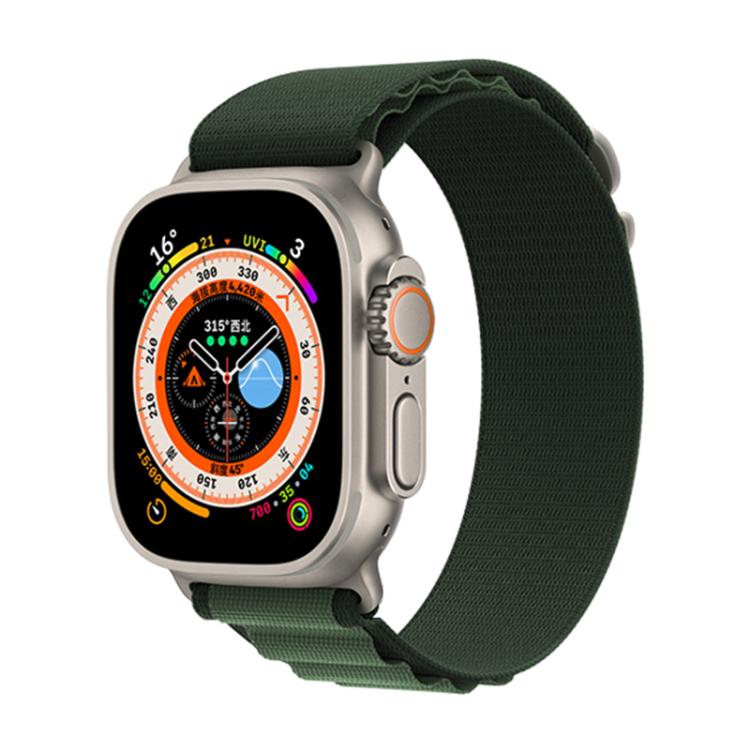 For Apple Watch 46mm / 49mm / 45mm / 44mm Kalebol Aline Nylon Loop Watch Band(Army Green) - Watch Bands by Kalebol | Online Shopping UK | buy2fix
