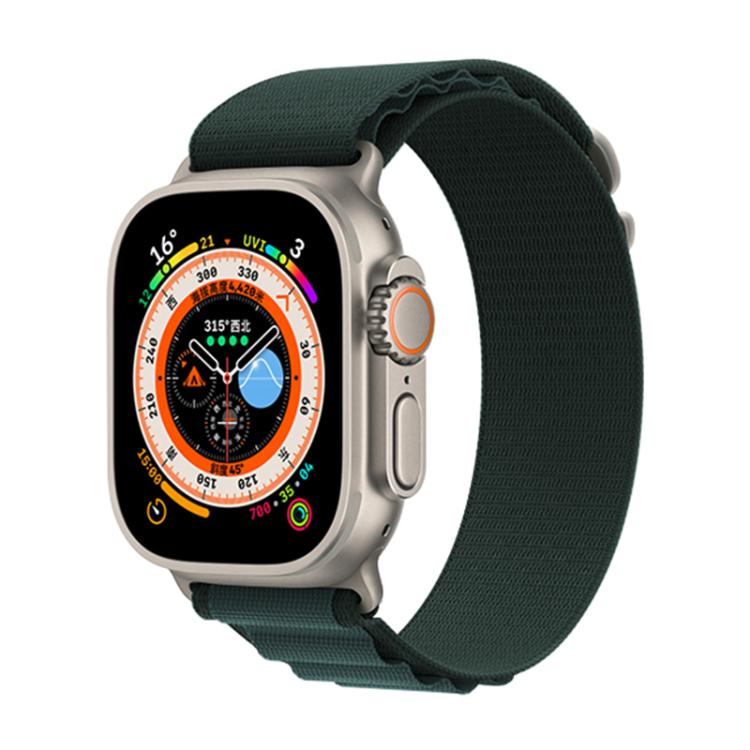 For Apple Watch 46mm / 49mm / 45mm / 44mm Kalebol Aline Nylon Loop Watch Band(Forest Green) - Watch Bands by Kalebol | Online Shopping UK | buy2fix
