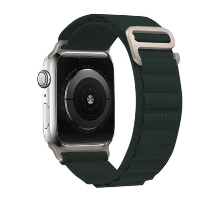 For Apple Watch 46mm / 49mm / 45mm / 44mm Kalebol Aline Nylon Loop Watch Band(Forest Green) - Watch Bands by Kalebol | Online Shopping UK | buy2fix