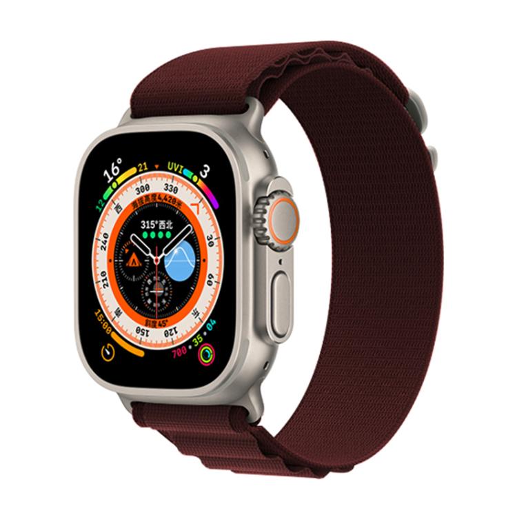 For Apple Watch 42mm / 41mm / 40mm / 38mm Kalebol Aline Nylon Loop Watch Band(Wine Red) - Watch Bands by Kalebol | Online Shopping UK | buy2fix