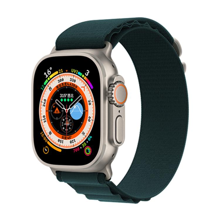 For Apple Watch 42mm / 41mm / 40mm / 38mm Kalebol Aline Nylon Loop Watch Band(Dark Green) - Watch Bands by Kalebol | Online Shopping UK | buy2fix