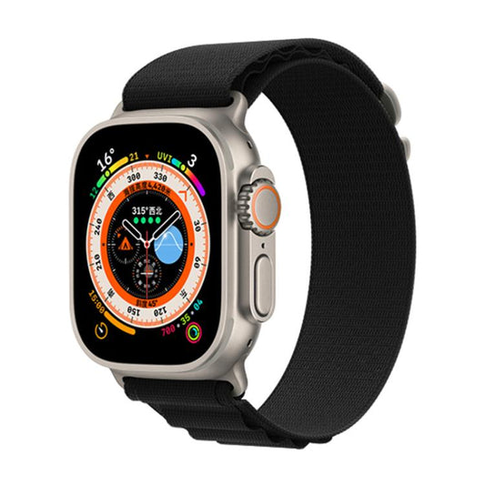 For Apple Watch 42mm / 41mm / 40mm / 38mm Kalebol Aline Nylon Loop Watch Band(Black) - Watch Bands by Kalebol | Online Shopping UK | buy2fix