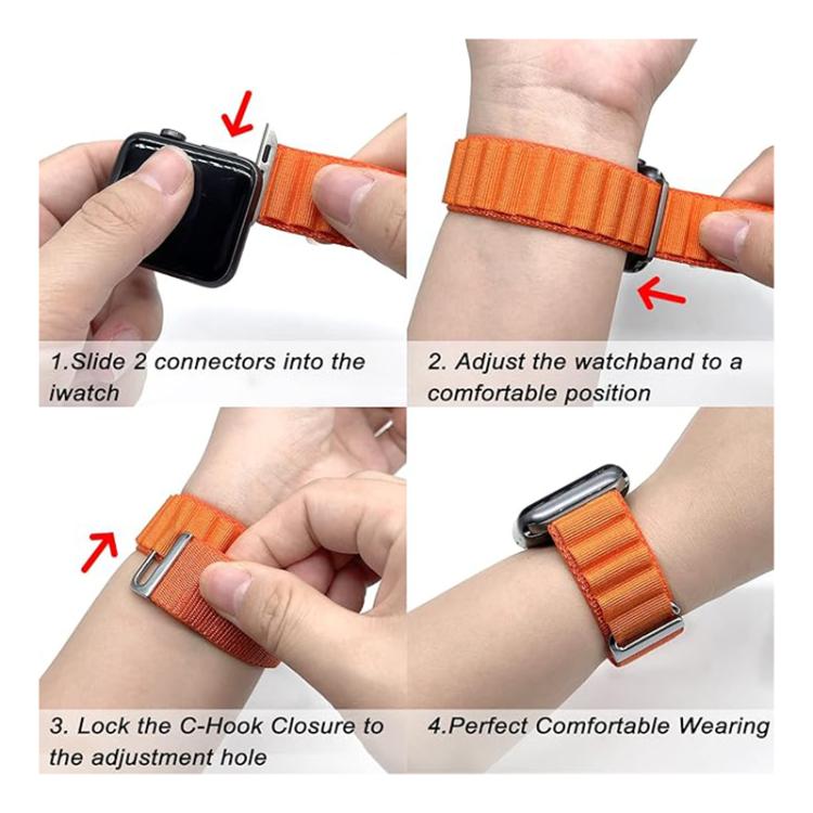 For Apple Watch 42mm / 41mm / 40mm / 38mm Kalebol Aline Nylon Loop Watch Band(Light Purple) - Watch Bands by Kalebol | Online Shopping UK | buy2fix