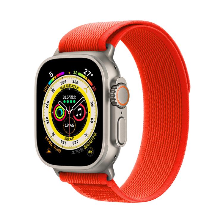 For Apple Watch 46mm / 49mm / 45mm / 44mm Kalebol Wild Track Loop Nylon Watch Band(Orange) - Watch Bands by Kalebol | Online Shopping UK | buy2fix