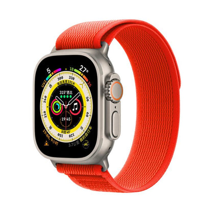 For Apple Watch 46mm / 49mm / 45mm / 44mm Kalebol Wild Track Loop Nylon Watch Band(Orange) - Watch Bands by Kalebol | Online Shopping UK | buy2fix