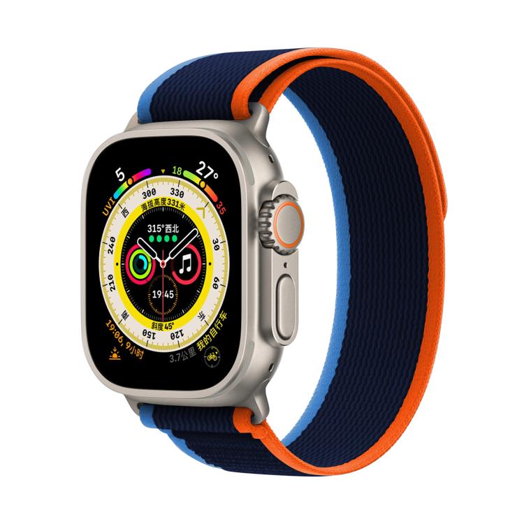 For Apple Watch 46mm / 49mm / 45mm / 44mm Kalebol Wild Track Loop Nylon Watch Band(Navy Blue) - Watch Bands by Kalebol | Online Shopping UK | buy2fix