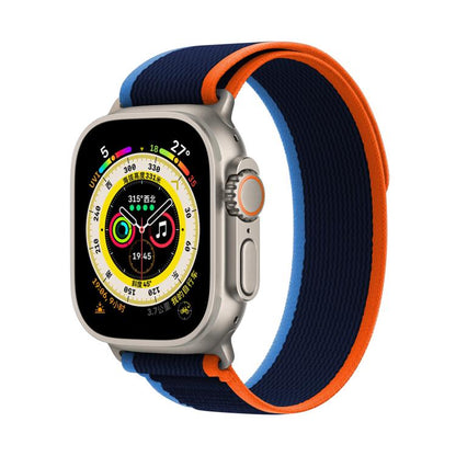 For Apple Watch 46mm / 49mm / 45mm / 44mm Kalebol Wild Track Loop Nylon Watch Band(Navy Blue) - Watch Bands by Kalebol | Online Shopping UK | buy2fix