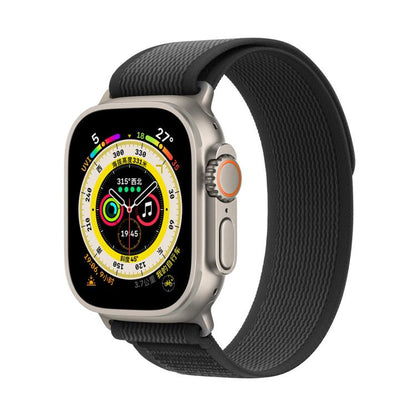 For Apple Watch 46mm / 49mm / 45mm / 44mm Kalebol Wild Track Loop Nylon Watch Band(Black) - Watch Bands by Kalebol | Online Shopping UK | buy2fix
