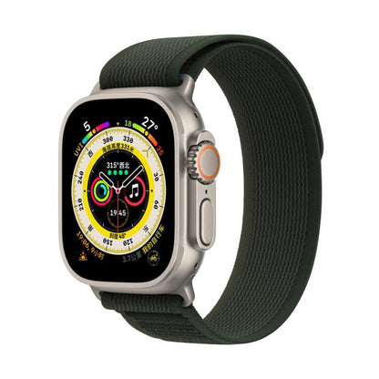 For Apple Watch 46mm / 49mm / 45mm / 44mm Kalebol Wild Track Loop Nylon Watch Band(Army Green) - Watch Bands by Kalebol | Online Shopping UK | buy2fix