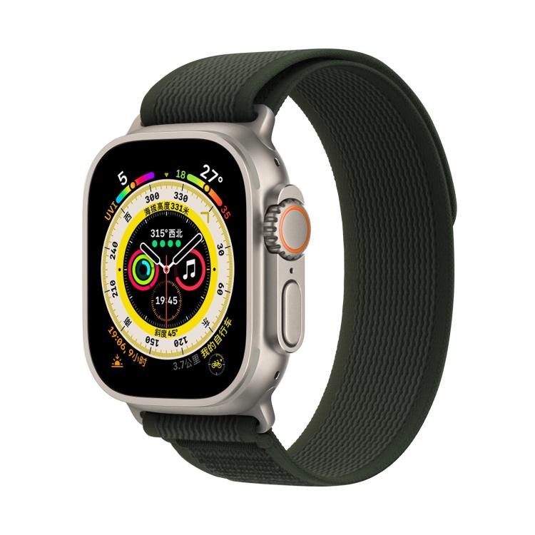 For Apple Watch 42mm / 41mm / 40mm / 38mm Kalebol Wild Track Loop Nylon Watch Band(Army Green) - Watch Bands by Kalebol | Online Shopping UK | buy2fix