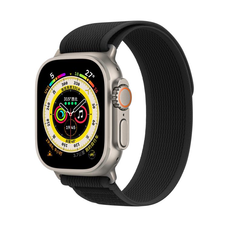 For Apple Watch 42mm / 41mm / 40mm / 38mm Kalebol Wild Track Loop Nylon Watch Band(Dark Black) - Watch Bands by Kalebol | Online Shopping UK | buy2fix