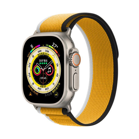 For Apple Watch 42mm / 41mm / 40mm / 38mm Kalebol Wild Track Loop Nylon Watch Band(Yellow) - Watch Bands by Kalebol | Online Shopping UK | buy2fix