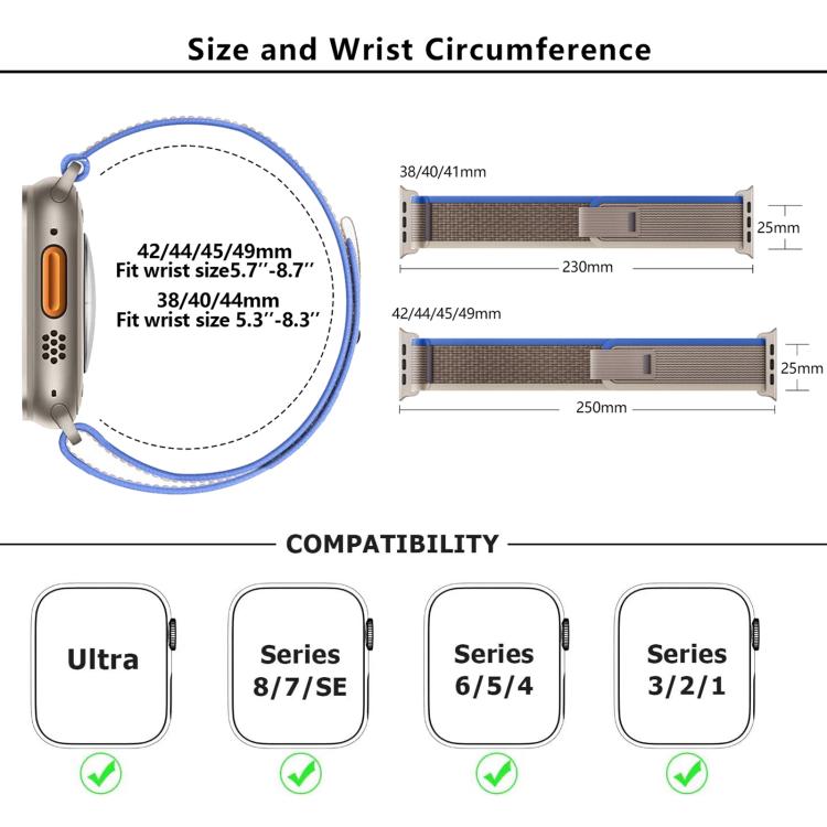 For Apple Watch 46mm / 49mm / 45mm / 44mm Kalebol Wild Track Loop Nylon Watch Band(Orange) - Watch Bands by Kalebol | Online Shopping UK | buy2fix