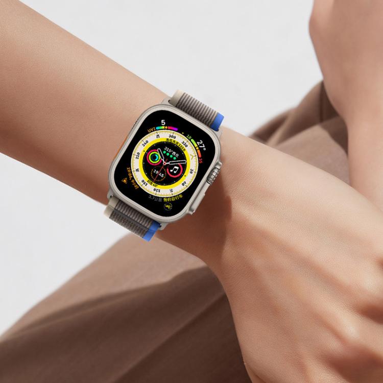 For Apple Watch 46mm / 49mm / 45mm / 44mm Kalebol Wild Track Loop Nylon Watch Band(Dark Black) - Watch Bands by Kalebol | Online Shopping UK | buy2fix