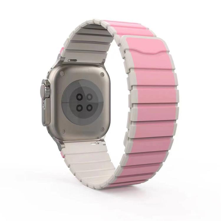 For Apple Watch 46mm / 49mm / 45mm / 44mm Kalebol Magnetic Silicone Strap(Pink) - Watch Bands by Kalebol | Online Shopping UK | buy2fix