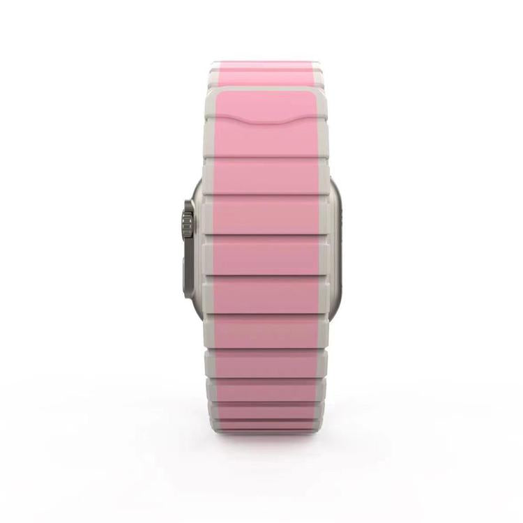 For Apple Watch 46mm / 49mm / 45mm / 44mm Kalebol Magnetic Silicone Strap(Pink) - Watch Bands by Kalebol | Online Shopping UK | buy2fix