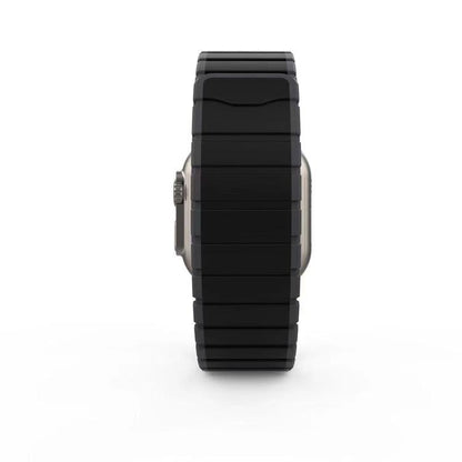 For Apple Watch 46mm / 49mm / 45mm / 44mm Kalebol Magnetic Silicone Strap(Black Grey) - Watch Bands by Kalebol | Online Shopping UK | buy2fix