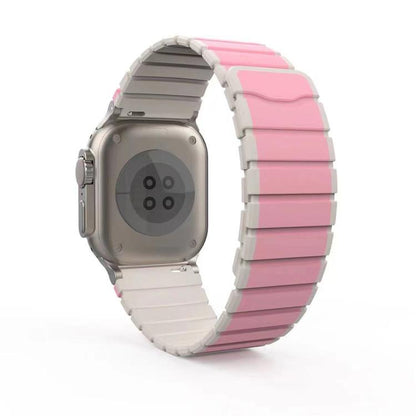 For Apple Watch 42mm / 41mm / 40mm / 38mm Kalebol Magnetic Silicone Strap(Pink) - Watch Bands by Kalebol | Online Shopping UK | buy2fix