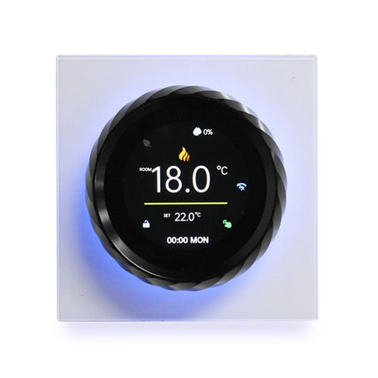 BHT-2007-P16-GCLW Boiler Heating 1.6 inch TFT Color Screen WiFi Smart hreaded Knob Thermostat(White Black) - Thermostat & Thermometer by buy2fix | Online Shopping UK | buy2fix