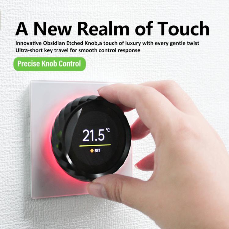 BHT-2007-P16-GALW Water Heating  1.6 inch TFT Color Screen WiFi Smart hreaded Knob Thermostat(White Black) - Thermostat & Thermometer by buy2fix | Online Shopping UK | buy2fix