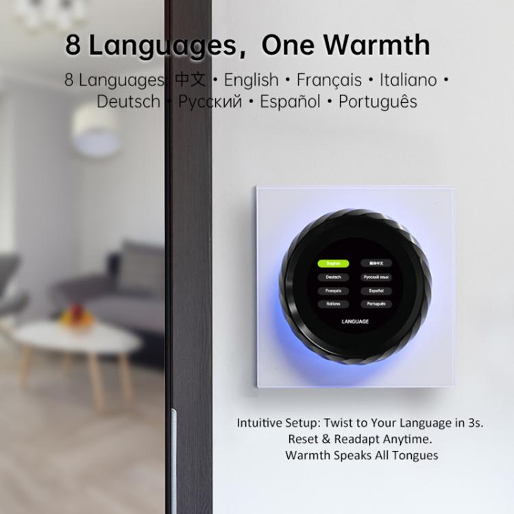 BHT-2007-P16-GALW Water Heating  1.6 inch TFT Color Screen WiFi Smart hreaded Knob Thermostat(White Black) - Thermostat & Thermometer by buy2fix | Online Shopping UK | buy2fix