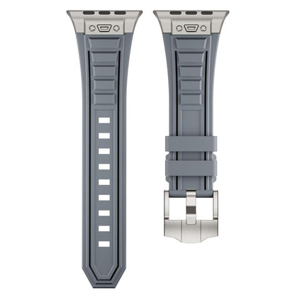 For Apple Watch 46mm / 49mm / 45mm / 44mm Kalebol High Stretch Silicone Armor Watch Band(Titanium Grey) - Watch Bands by Kalebol | Online Shopping UK | buy2fix
