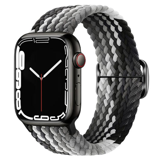 For Apple Watch 46mm / 49mm / 45mm / 44mm Kalebol Eight Buckle Nylon Braided Watch Band(Chocolate) - Watch Bands by Kalebol | Online Shopping UK | buy2fix