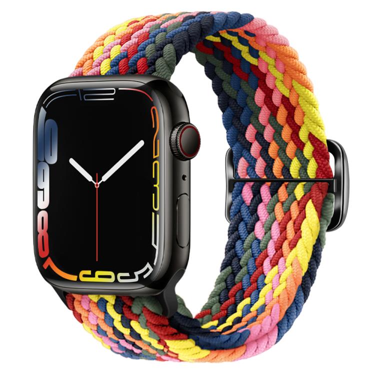 For Apple Watch 46mm / 49mm / 45mm / 44mm Kalebol Eight Buckle Nylon Braided Watch Band(Colorful) - Watch Bands by Kalebol | Online Shopping UK | buy2fix