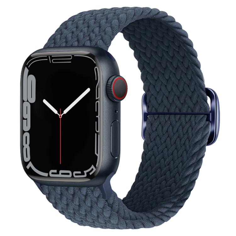 For Apple Watch 46mm / 49mm / 45mm / 44mm Kalebol Eight Buckle Nylon Braided Watch Band(Dark Blue) - Watch Bands by Kalebol | Online Shopping UK | buy2fix