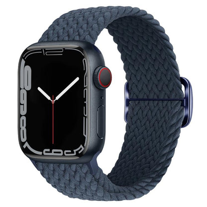 For Apple Watch 46mm / 49mm / 45mm / 44mm Kalebol Eight Buckle Nylon Braided Watch Band(Dark Blue) - Watch Bands by Kalebol | Online Shopping UK | buy2fix