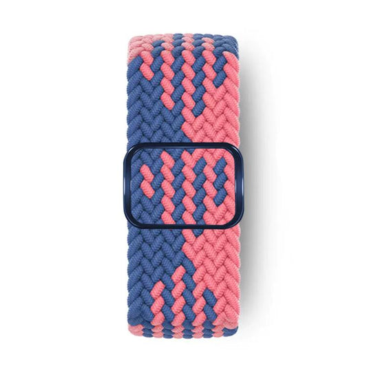 For Apple Watch 42mm / 41mm / 40mm / 38mm Kalebol Eight Buckle Nylon Braided Watch Band(Blue Pink) - Watch Bands by Kalebol | Online Shopping UK | buy2fix