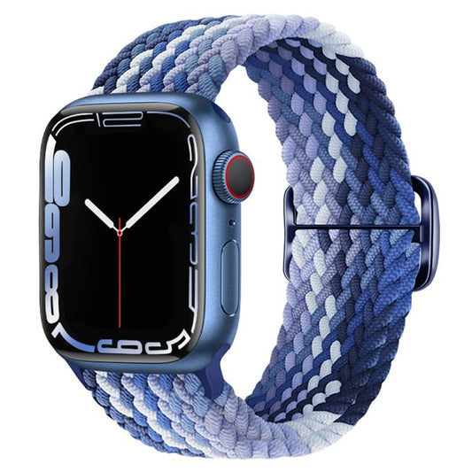 For Apple Watch 42mm / 41mm / 40mm / 38mm Kalebol Eight Buckle Nylon Braided Watch Band(Blueberry) - Watch Bands by Kalebol | Online Shopping UK | buy2fix