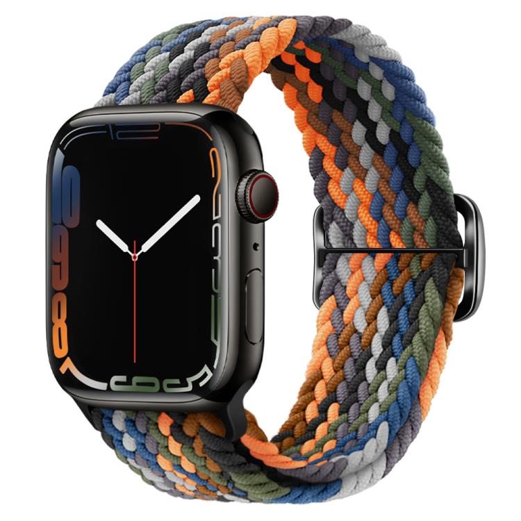 For Apple Watch 42mm / 41mm / 40mm / 38mm Kalebol Eight Buckle Nylon Braided Watch Band(Camouflage) - Watch Bands by Kalebol | Online Shopping UK | buy2fix