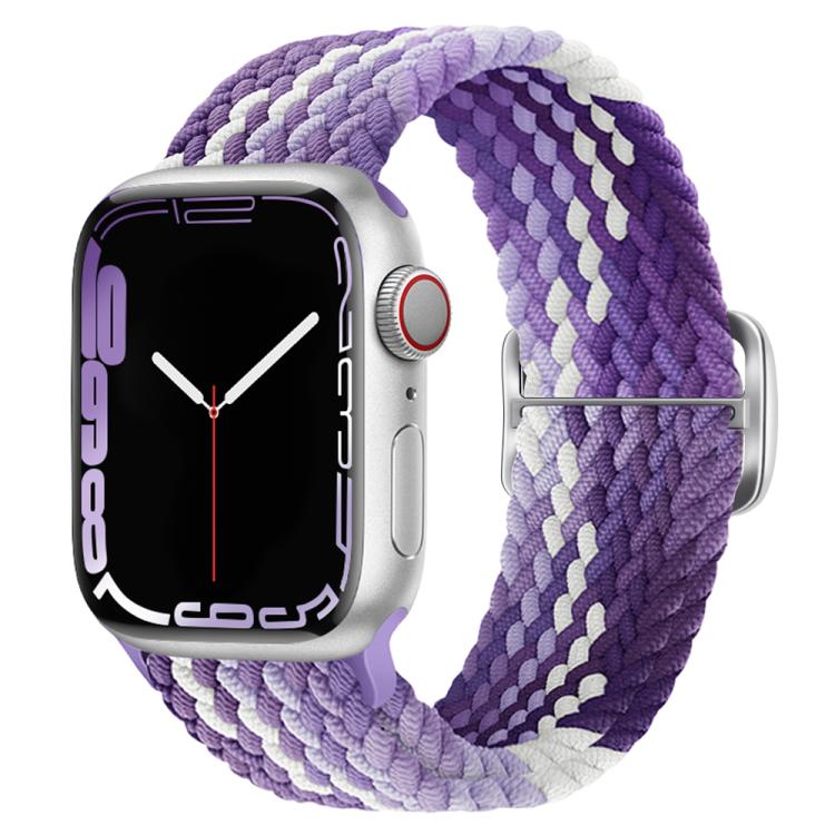 For Apple Watch 42mm / 41mm / 40mm / 38mm Kalebol Eight Buckle Nylon Braided Watch Band(Grape Purple) - Watch Bands by Kalebol | Online Shopping UK | buy2fix